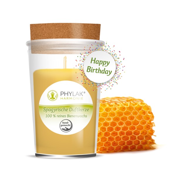 Spagyrische Duftkerze 'Pina Colada' - „Happy Birthday“